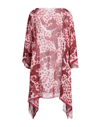 Lanvin Woman Top Red Size Onesize Cotton, Silk In Pink