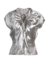 Lanvin Sleeveless Metallic Top In Silver