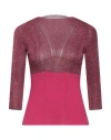 Lanvin Woman Turtleneck Fuchsia Size S Metallic Polyester, Polyamide, Cashmere, Virgin Wool, Silk In Pink