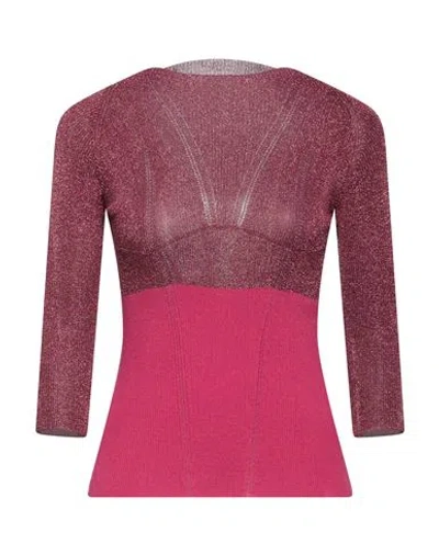 Lanvin Woman Turtleneck Fuchsia Size S Metallic Polyester, Polyamide, Cashmere, Virgin Wool, Silk In Pink