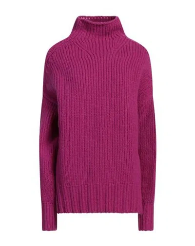 LANVIN LANVIN WOMAN TURTLENECK FUCHSIA SIZE S/M WOOL, POLYAMIDE