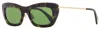 Lanvin Women's Babe Sunglasses Lnv608s 317 Dark Havana/gold 51mm In Multi