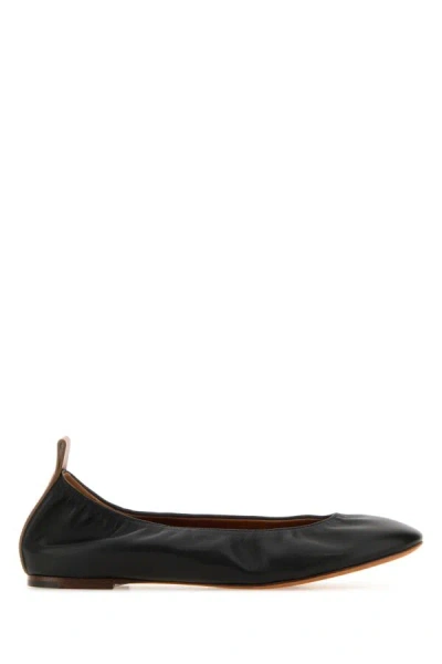 Lanvin Women Black Leather Ballerinas