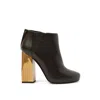 Lanvin Sculptural-heel Ankle Boots In Anth