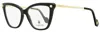 Lanvin Women's Butterfly Eyeglasses Lnv2622 001 Black/gold 54mm In Multi