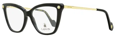 Lanvin Women's Butterfly Eyeglasses Lnv2622 001 Black/gold 54mm In Multi