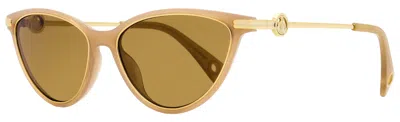 Lanvin Women's Cat Eye Sunglasses Lnv607s 290 Nude/gold 57mm In Yellow