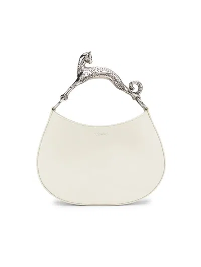 Lanvin Women's Cat Handle Leather Hobo Bag In Gray