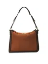 Lanvin Compagnon Asymmetrical Bag In Suede In Brown
