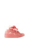 Lanvin Leather Sneakers With Unique Lacing System