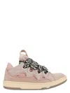 Lanvin Curb Sneakers With Padded Tongue And Rubber Sole In Pink