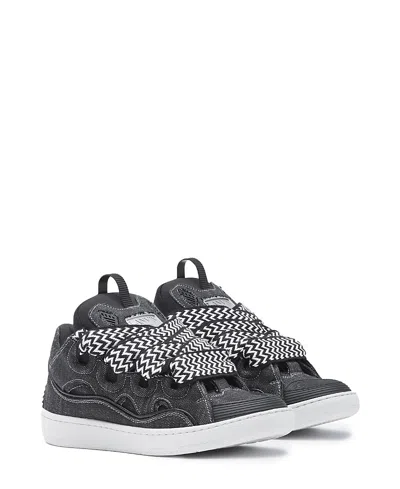 Lanvin Women's Curb Sneakers In Denim In Black