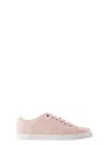 Lanvin Dbb1 Leather And Suede Sneakers