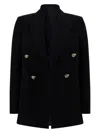 Lanvin Double-breasted Black Wool Jacket In Black