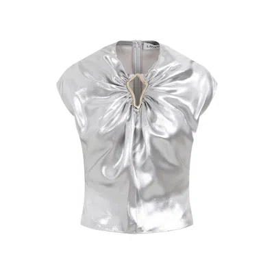 LANVIN WOMEN'S DRAPED SUMMER TOP