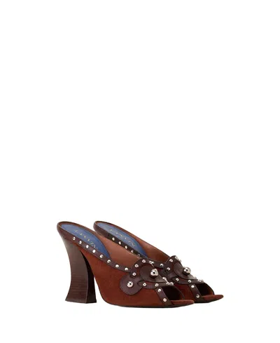 Lanvin Eclipse Arch Heeled Mule In Brown