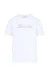 Lanvin Embroidered Script Logo White Cotton T-shirt