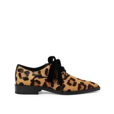 Lanvin Women's Eyelet Derby Shoes In Natural