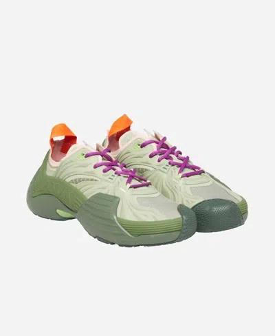 Lanvin Women's Flash X Mesh Low-top Sneakers In Khaki/sage In Multi