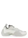 Lanvin Flash-x Mesh Upper Sneakers With Textured Panels In White