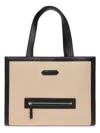 Lanvin Frame Shopper Horizontal Handbag In Dkbeigblck