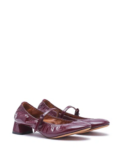 Lanvin Women's Heeled Mary Jane In Glossy Leather In Purple