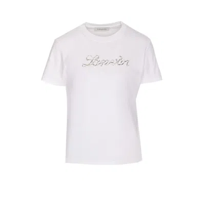 Lanvin Women  Bead Embroidered T-shirt In White