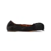 Lanvin Satin Bow Ballet Flats In Black