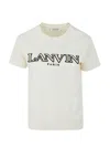 Lanvin Logo Embroidered Crewneck T-shirt In White
