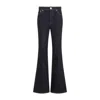 Lanvin Wide Leg Denim Trousers In Blue