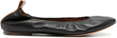 Lanvin Women's Leather Ballet Flats In Black