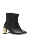 LANVIN WOMEN'S LEATHER SEQUENCE CHUNKY HEELED BOOTS