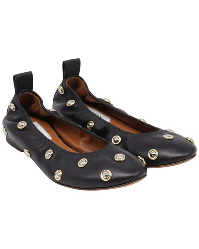 Pre-owned Lanvin Women's Leather Studs Ballerina Flat (authentic Pre-loved) In Multi