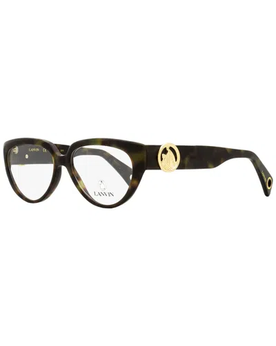 Lanvin Women's Cat Eye Eyeglasses Lnv2600 317 Green Havana 55mm