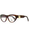 Lanvin Women's Cat Eye Eyeglasses Lnv2600 272 Red Havana 55mm In Red