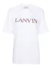 Lanvin White Oversized Embroidered Curb T-shirt In White