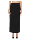 Lanvin Black Flowy Maxi Skirt In Black