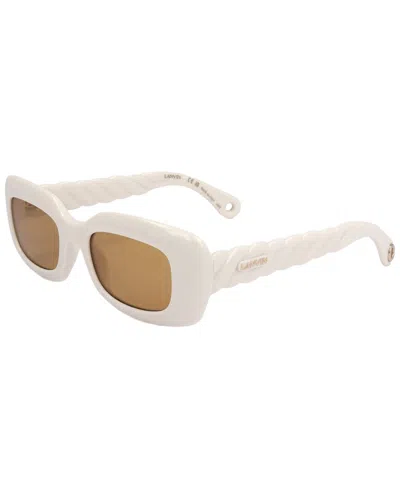 Lanvin Rectangular Frame Sunglasses In White