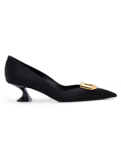 Lanvin Women's Midnight Step 50mm Sculptural Pumps In Black