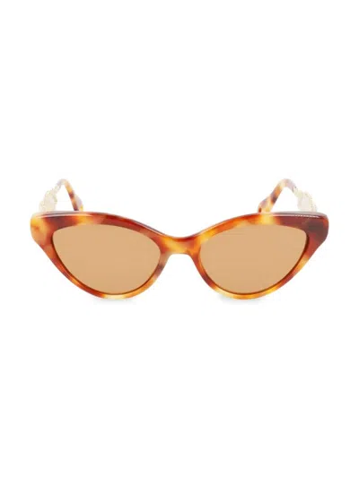 Lanvin Women's Mother & Child Suparich 56mm Swarovski Crystal Cat Eye Sunglasses In Brown
