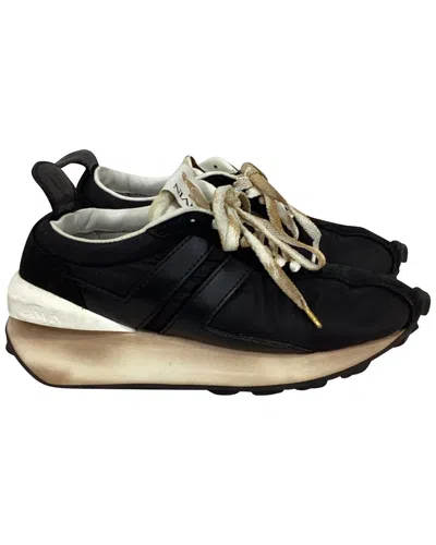 Lanvin Women's Nylon Bumper Distressed Sneaker In Black