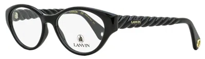 Lanvin Women's Oval Eyeglasses Lnv2623 001 Black 52mm In Multi