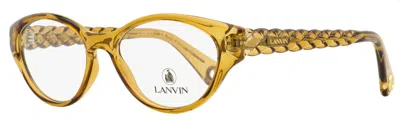 Lanvin Women's Oval Eyeglasses Lnv2623 208 Caramel 52mm In Multi