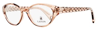 Lanvin Women's Oval Eyeglasses Lnv2623 610 Rose/gold 52mm In Multi
