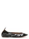 Lanvin Women's Patent Leather Slip-on Flat Shoes In Black