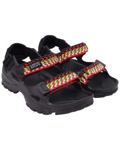 Pre-owned Lanvin Women's Rubber X Suicoke Wake Curb Sandal (authentic Pre-loved) In Black