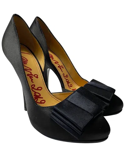 Pre-owned Lanvin Women's Satin Bow Pump 120 (authentic Pre-loved)
