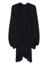 Lanvin Women Short Pleated Dress In Black