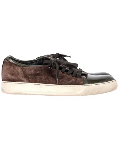 Pre-owned Lanvin Women's Suede Classic Tennis Sneaker (authentic Pre-loved)