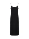 Lanvin Chain Embellished Strap Midi Dress In Black